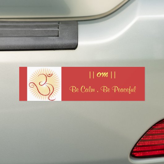 OM-symbool Bumpersticker (Op auto)