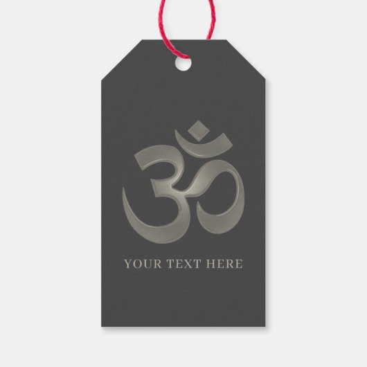 Om-symbool Cadeaulabel (Achterkant)