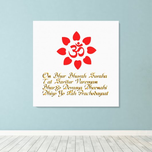 Om-symbool Canvas Afdruk (Insitu (Houten vloer))