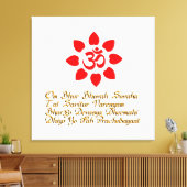 Om-symbool Canvas Afdruk (Insitu (Woonkamer))