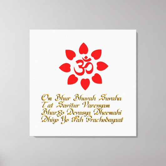 Om-symbool Canvas Afdruk (Voorkant)