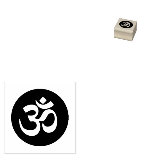 OM symbool cirkel rubberen stempel (Gestempeld)