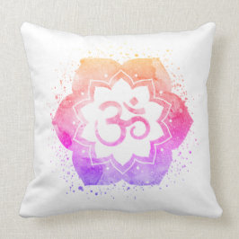 *~* OM-symbool Cotton Lotus Flower Mandala Kussen