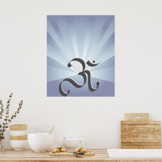 OM-symbool en -stralen - Poster (Keuken)