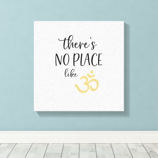 OM-symbool Er is geen plaats zoals OM Canvas Afdruk (Insitu (Houten vloer))