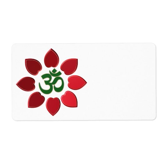 Om-symbool Etiket (Voorkant)