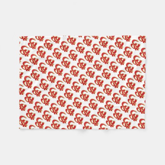 Om-symbool Fleece Deken (Voorkant (Horizontaal))