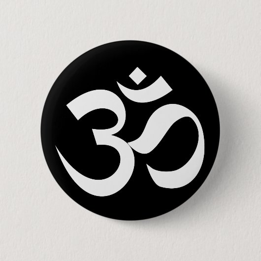 om symbool heilig boeddhisme religie zen yoga ronde button 5,7 cm (Voorkant)