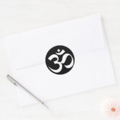 om symbool heilig boeddhisme religie zen yoga ronde sticker (Envelop)