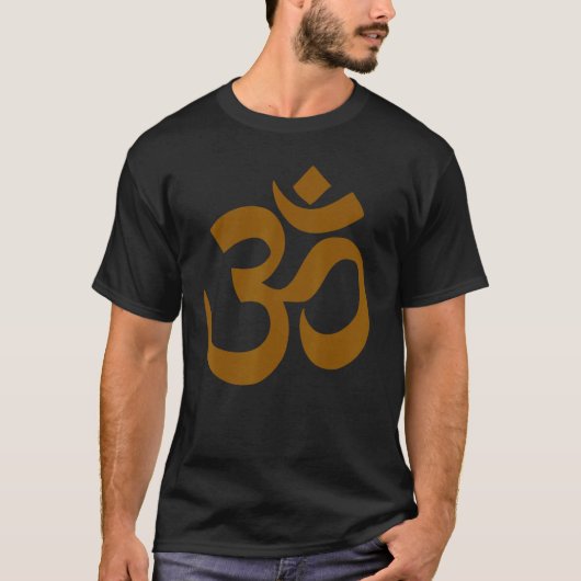 Om Symbool Hindoeïsme Hindoe Spiritueel Bruin T-shirt (Voorkant)