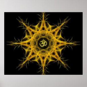 Om-symbool in Sacred Geometry - Aum Poster