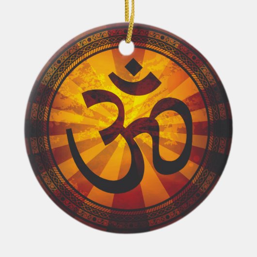 Om-symbool Keramisch Ornament (Voorkant)