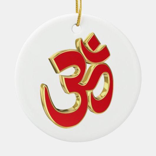 Om-symbool Keramisch Ornament (Voorkant)