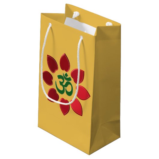 Om-symbool Klein Cadeauzakje (Achterkant Gekanteld)