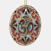 OM Symbool Lotus Mandala Mozaïek Keramisch Ornament (Rechts)