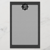 OM-symbool Lotus spiritualiteit in koolstofvezelst Briefpapier (Voorkant)