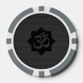 OM-symbool Lotus spiritualiteit in koolstofvezelst Pokerchips (Voorkant)