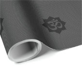 OM Symbool Lotus Spiritualiteit Yoga Carbon Style Cadeaupapier (Rol Hoek)
