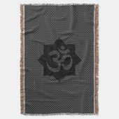 OM Symbool Lotus Spiritualiteit Yoga Carbon Style Deken (Voorkant Verticaal)