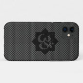 OM Symbool Lotus Spirituality Yoga in koolstofveze Case-Mate iPhone Case (Achterkant (horizontaal))