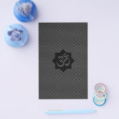 OM Symbool Lotus Spirituality Yoga in koolstofveze Flyer (Enkel)