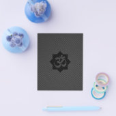 OM Symbool Lotus Spirituality Yoga in koolstofveze Flyer (Enkel)