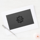 OM Symbool Lotus Spirituality Yoga in koolstofveze Rechthoekige Sticker (Envelop)