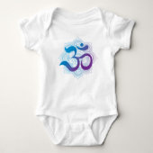 Om Symbool Mandala Bloem Wit Romper (Voorkant)