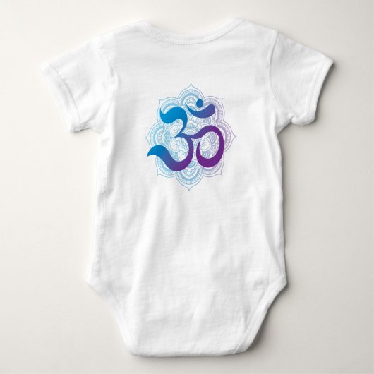 Om Symbool Mandala Bloem Wit Romper (Achterkant)