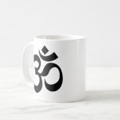 OM Symbool Meditatie Koffie Mok (Voorkant links)