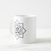OM Symbool Meditatie Koffie Mok (Voorkant links)