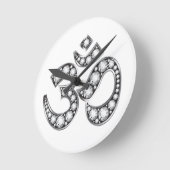 Om Symbool met de Stenen van de "Diamant" Ronde Klok (Hoek)