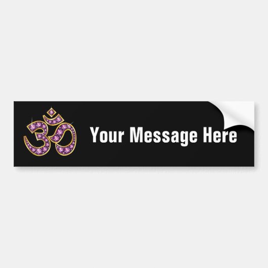 Om Symbool met "Garnet" Stones Bumpersticker (Voorkant)