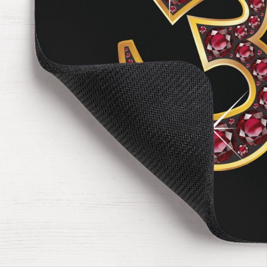 Om Symbool met "Ruby" Stones Muismat (Hoek)