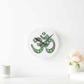 Om Symbool met Stenen "Peridot" Ronde Klok (Huis)