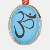 Om-symbool Metalen Ornament (Links)