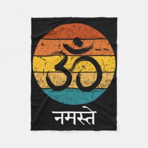 Om Symbool Namaste Ohm Hindoe Zen Tantra Yoga Gees Fleece Deken