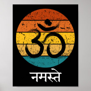 Om Symbool Namaste Ohm Hindoe Zen Tantra Yoga Gees Poster