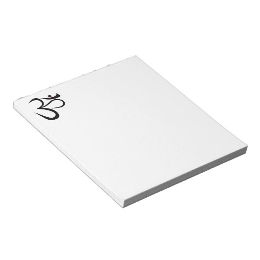 Om-symbool Notitieblok (Schuin)