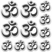 OM Symbool Ohm Yoga Spiritueel Boeddhisme Sticker (Voorkant)