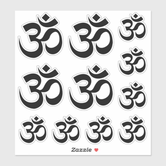 OM Symbool Ohm Yoga Spiritueel Boeddhisme Sticker (Vel)