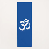 OM Symbool Ohm Yoga Spiritueel Deep Blue Yogamat (Voorkant)
