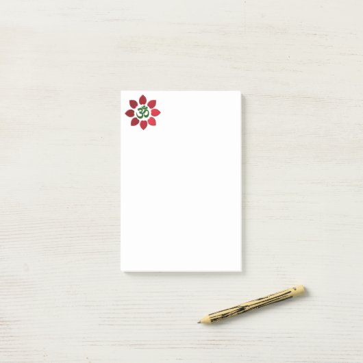 Om-symbool Post-it® Notes (Op bureau)