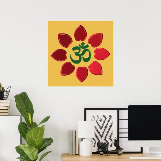 Om-symbool Poster (Thuiskantoor)