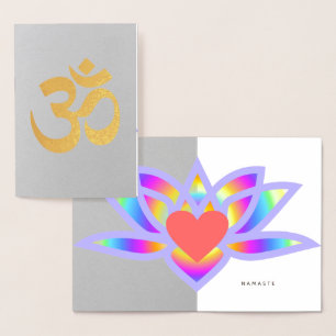 OM symbool regenboog Lotus Folie Kaarten