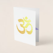 OM symbool regenboog Lotus Folie Kaarten (Voorkant)
