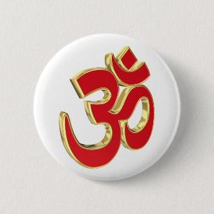Om-symbool Ronde Button 5,7 Cm