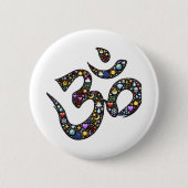 Om-symbool Ronde Button 5,7 Cm (Voorkant)