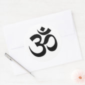 Om-symbool Ronde Sticker (Envelop)