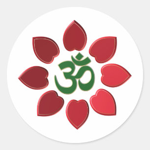 Om-symbool Ronde Sticker